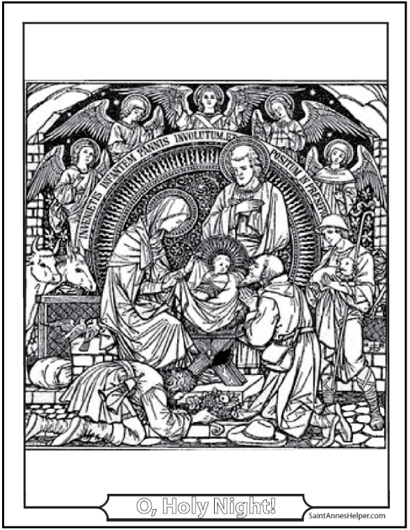 Printable christmas coloring pages âï jesus mary nativity scenes