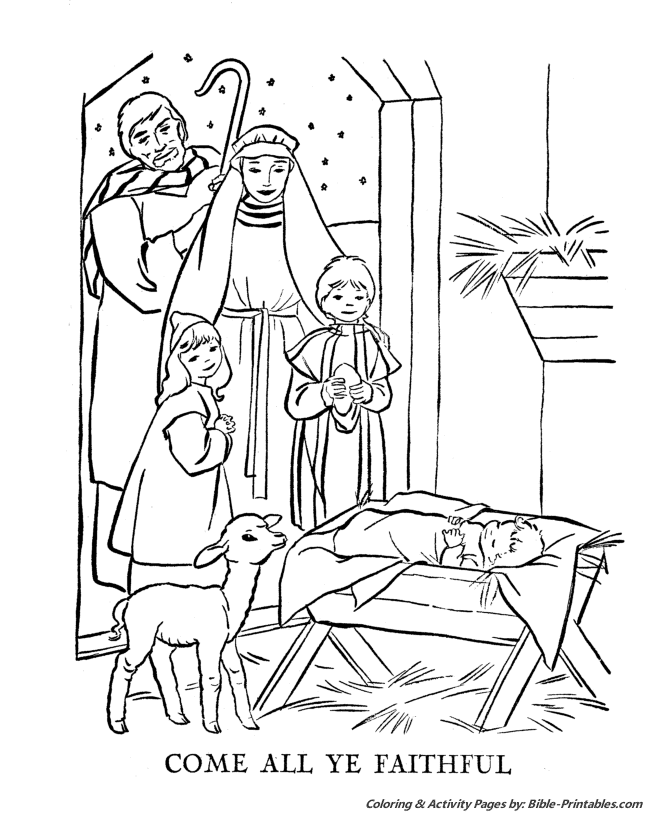 The christmas story coloring pages