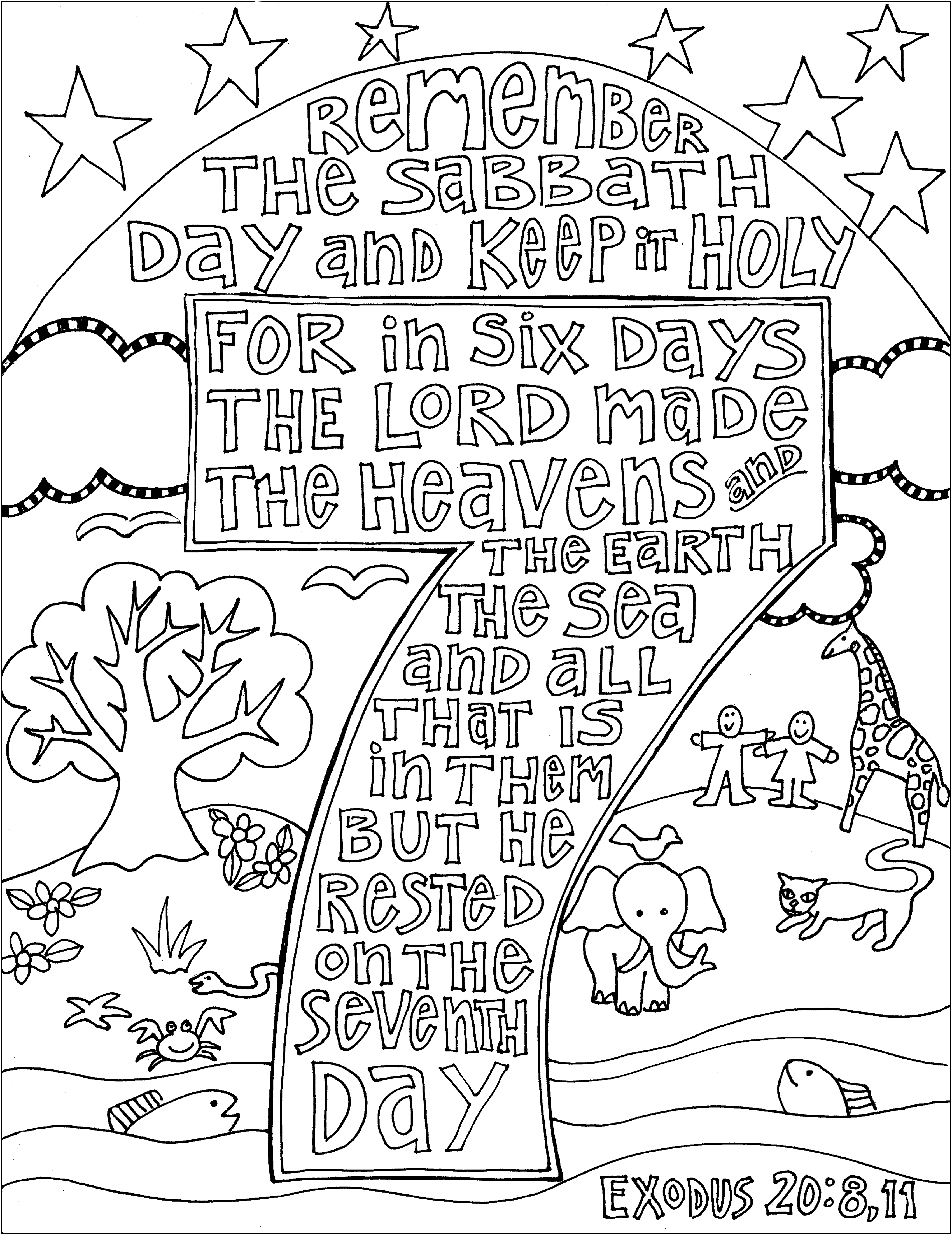 Keep the sabbath scripture doodle â from victory road