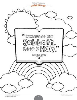 The sabbath activity book by bible pathway adventures classroom tpt