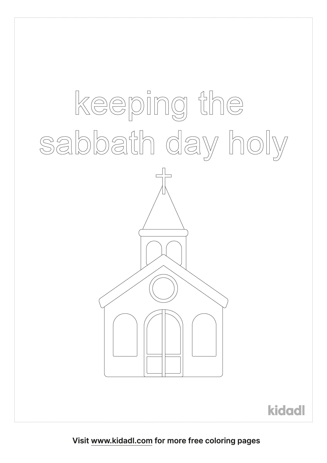 Free keeping the sabbath day holy coloring page coloring page printables