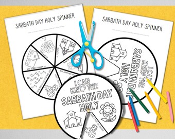 Keep sabbath day holy kids printable activity bundle folder