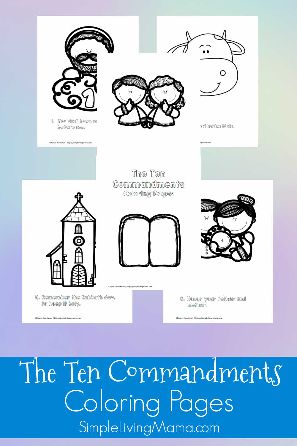 Free printable ten mandments coloring pages