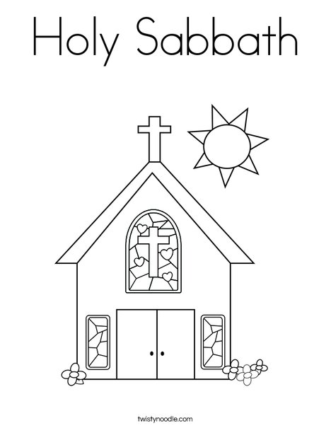 Holy sabbath coloring page