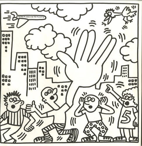 Lithographs coloring book by keith haring on auctions