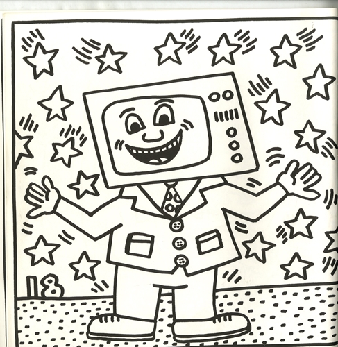 Lithographs coloring book by keith haring on auctions