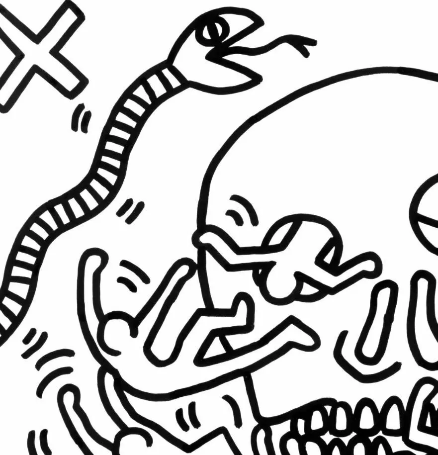 Keith haring skull fine art print various sizes