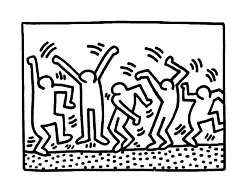 Keith haring kids coloring pages