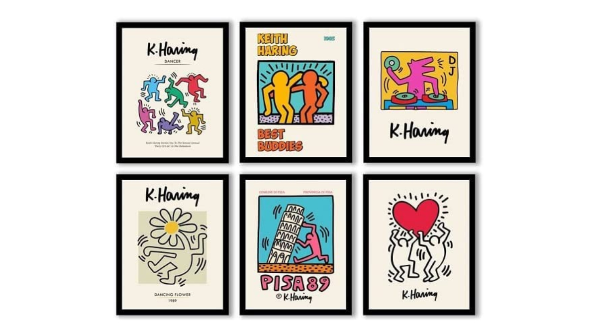 Dance figures posters by keith haring