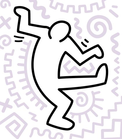 Dancing figure by keith haring coloring page free printable coloring pages
