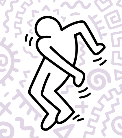 Dancing figure by keith haring coloring page free printable coloring pages