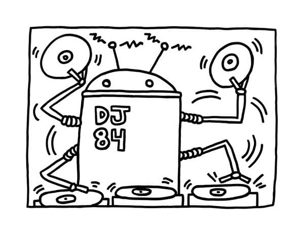 Dj by keith haring