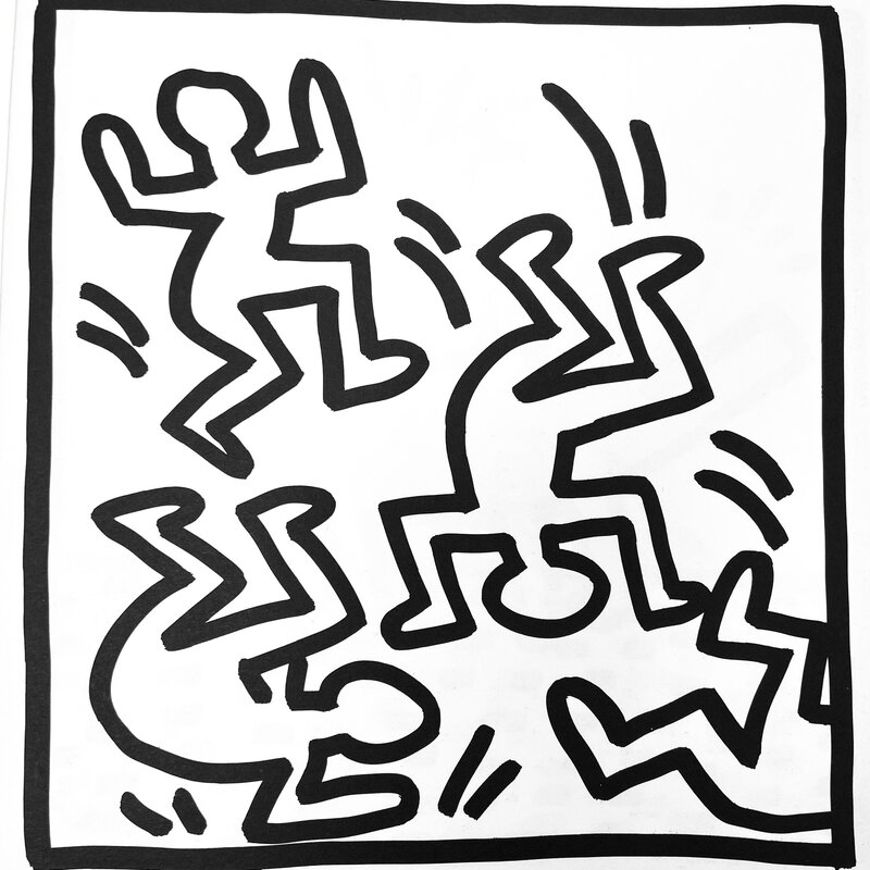 Keith haring keith haring untitled dancing figures lithograph