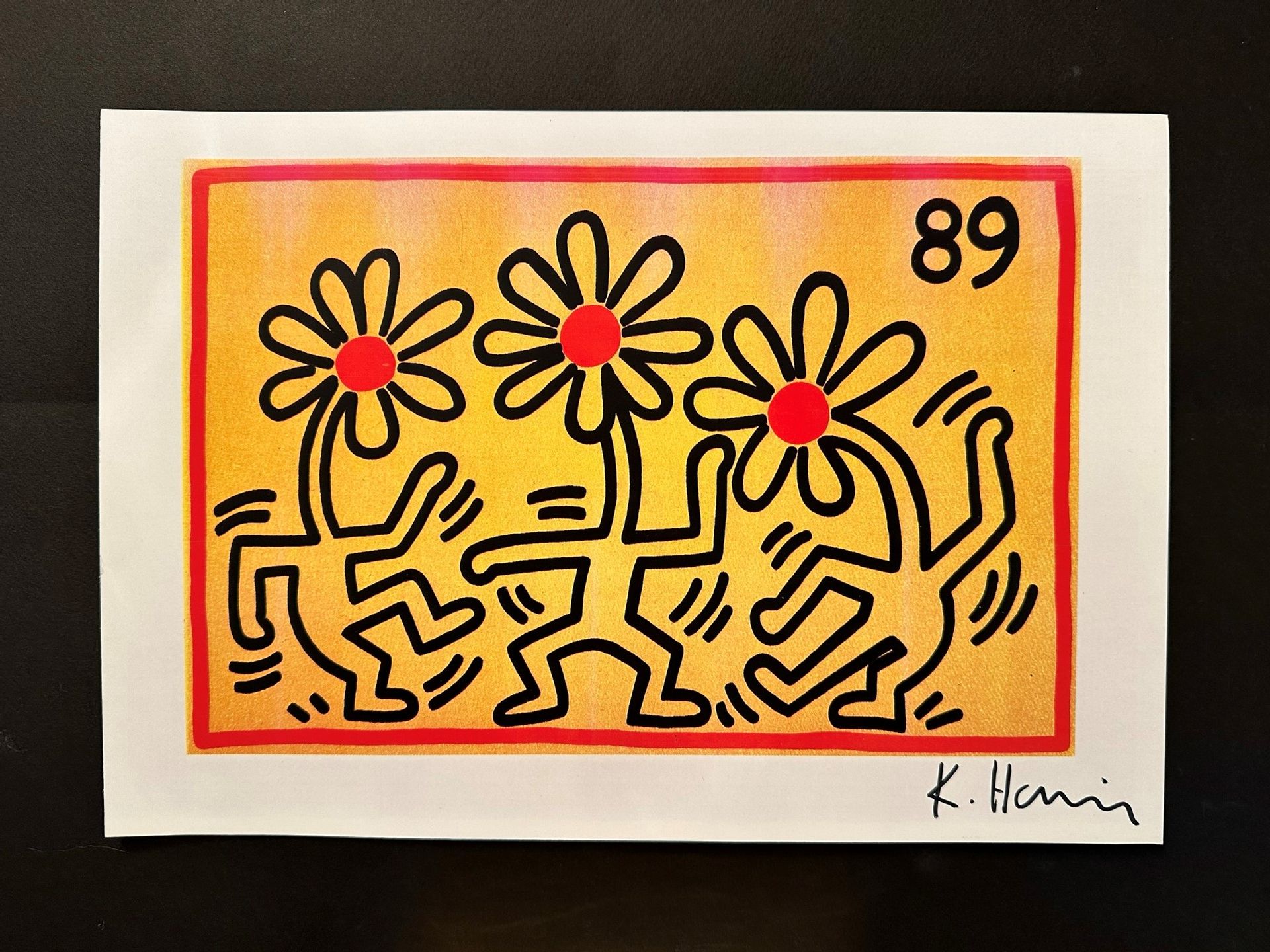 Keith haring after dancing flowers offset print beaâ