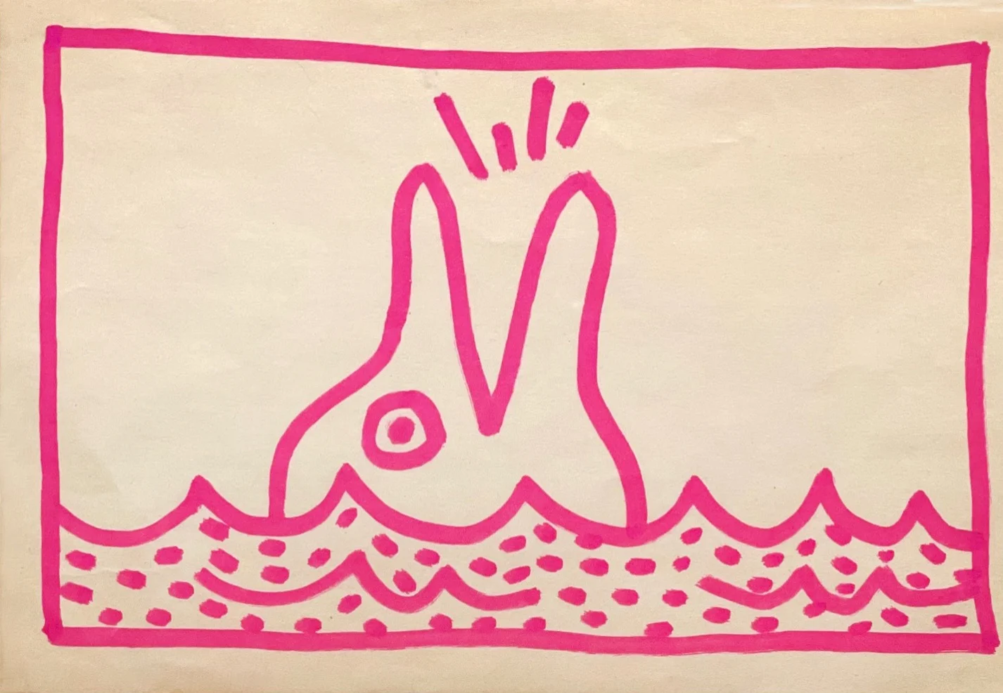 Discover keith haring untitled dolphin the wick