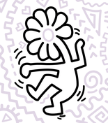 Best buddies by keith haring coloring page free printable coloring pages