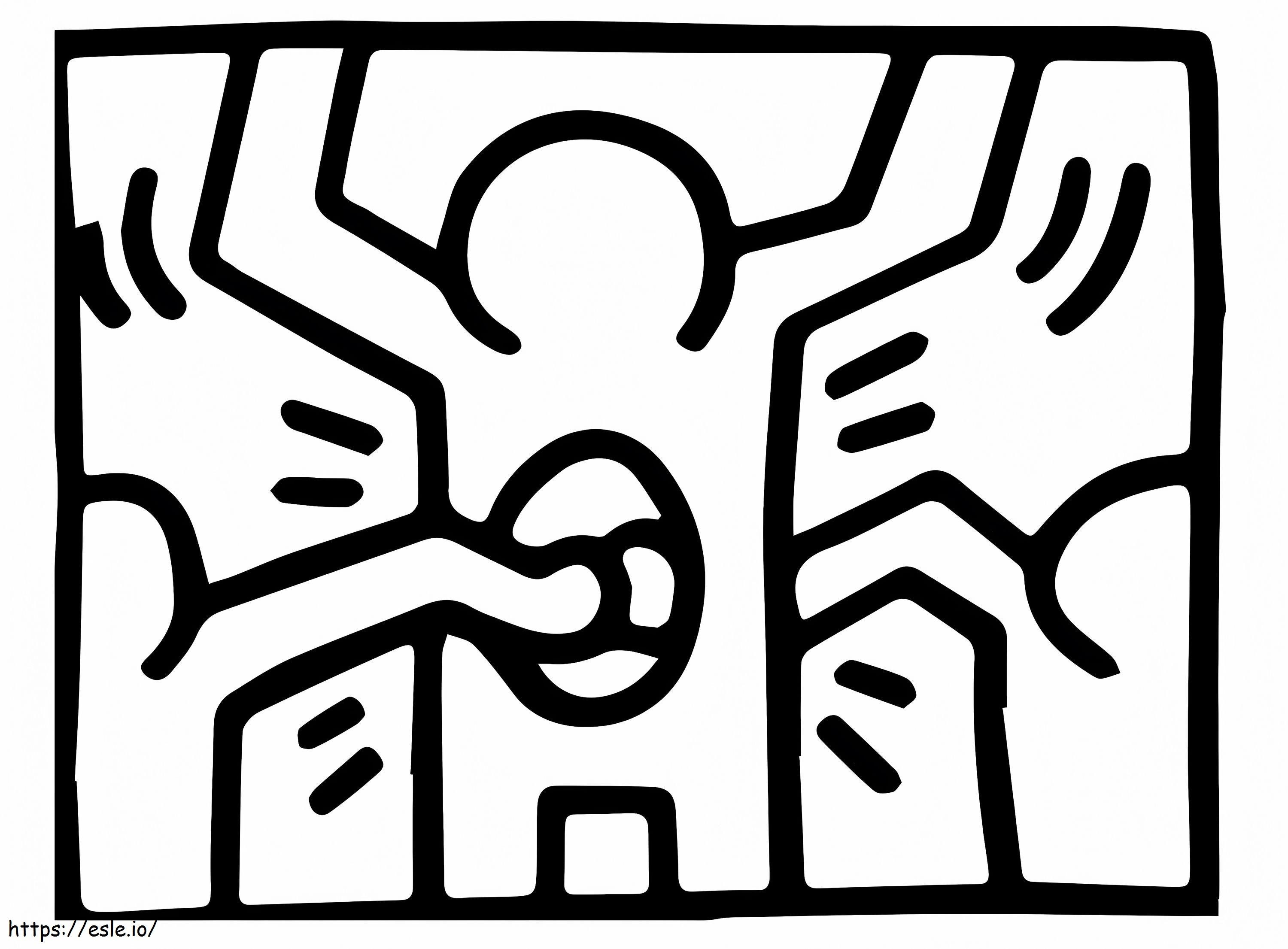 Pop shop by keith haring coloring page