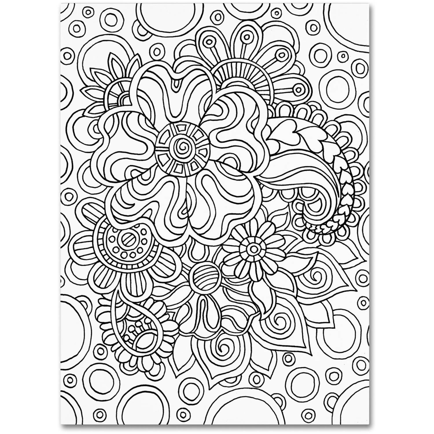 Trademark fine art mixed coloring book canvas art by kathy g ahrens