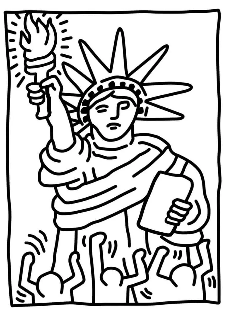 Statue of liberty coloring pages