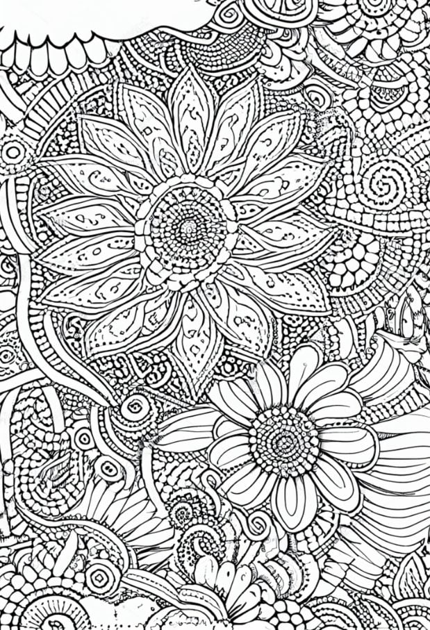 Midjourney prompts for coloring book pages