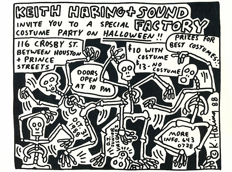 Keith haring keith haring sound factory halloween keith haring skeletons ca