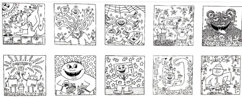 Keith haring coloring book