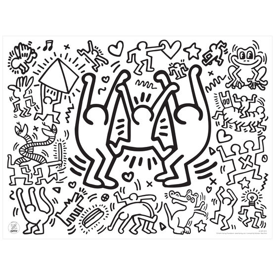 Keith haring colouring placemats homewares