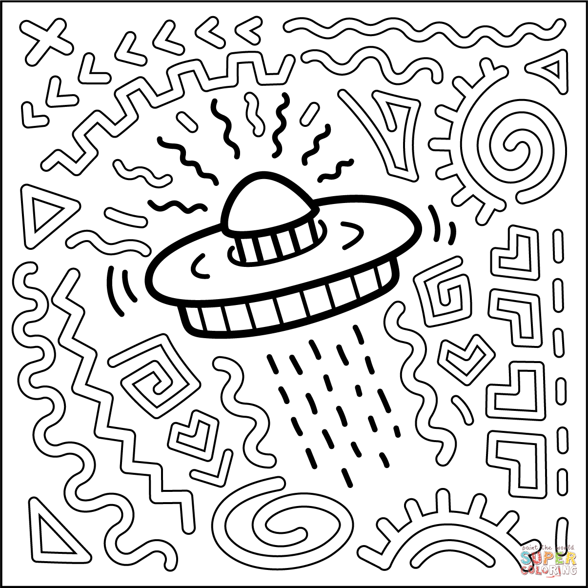 Keith haring style coloring page free printable coloring pages