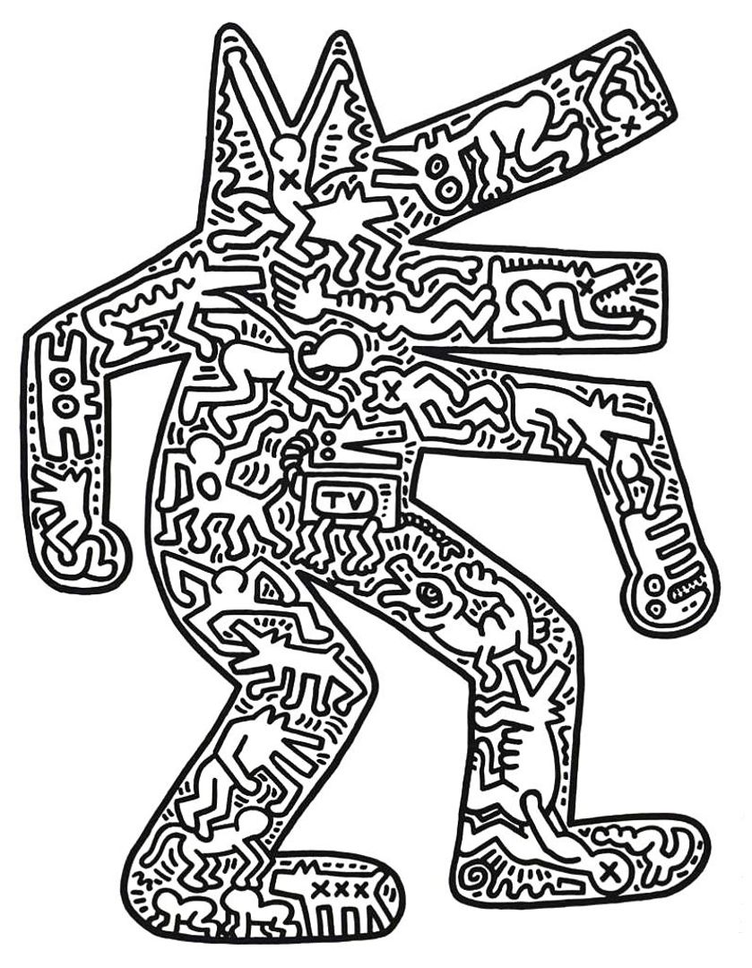 Dog by keith haring background meaning