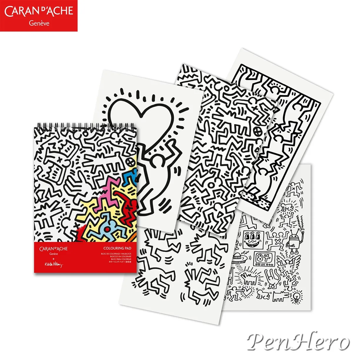 Caran dache keith haring coloring pad a