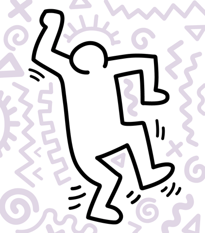 Dancing figure by keith haring coloring page free printable coloring pages