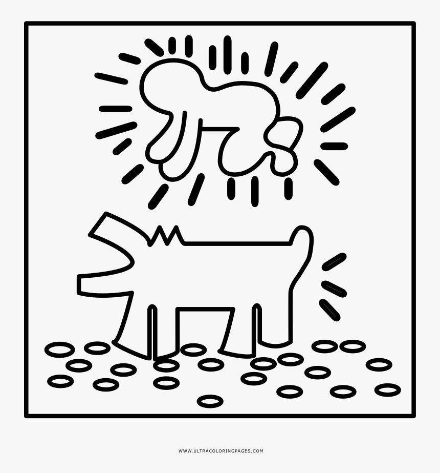 Keith haring coloring page