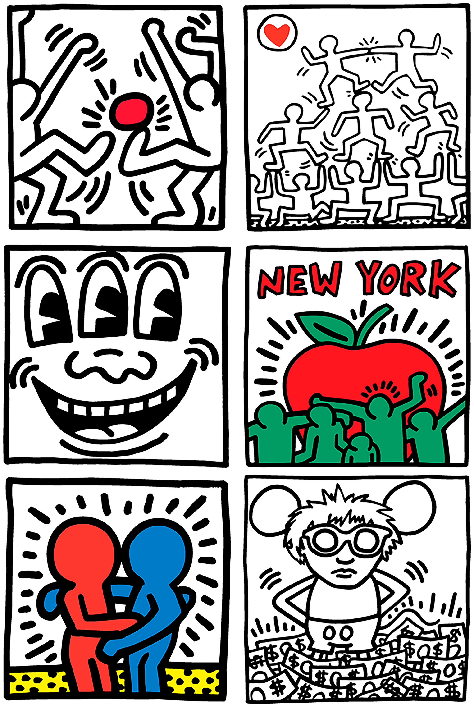 Ic strip wallpaper yp x keith haring