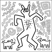 Keith haring coloring pages free coloring pages