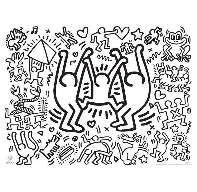 Pin by kirsten spoolder on knutselen keith haring art keith haring pop art coloring pages