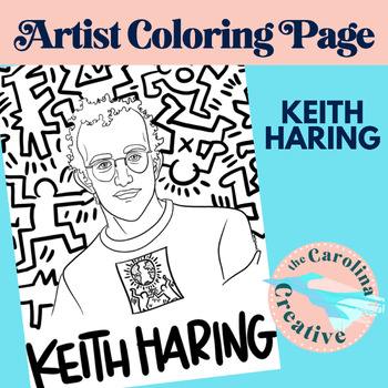 Keith haring coloring page by artdaze teacher resources tpt