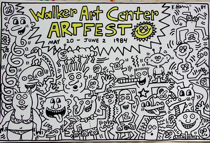 Keith haring poster or the best coloring book page ever walker art center keith haring prints keith haring