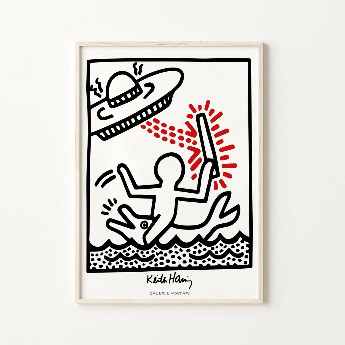 Keith haring exhibition poster keith haring print wall art street art pop art