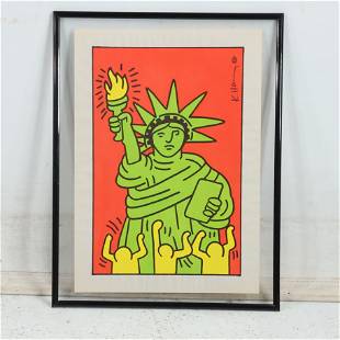 Keith haring statue of liberty