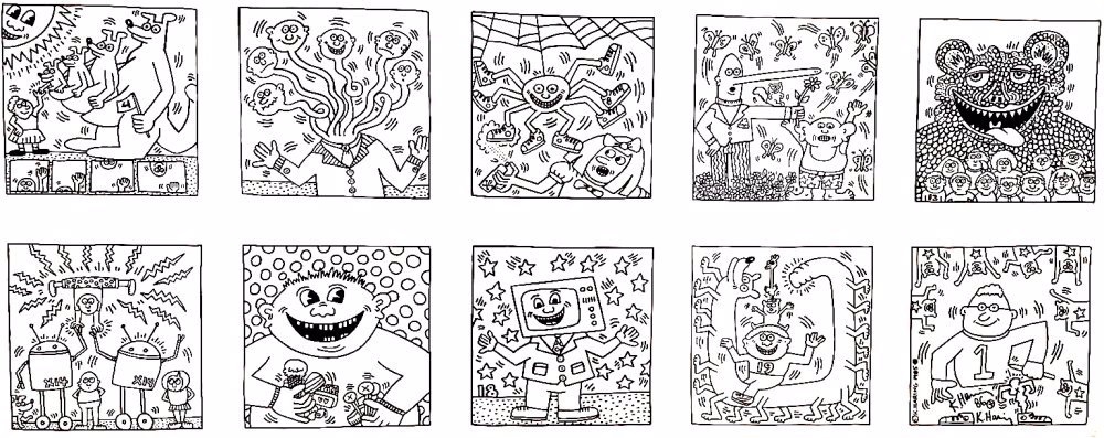 Coloring book by keith haring on