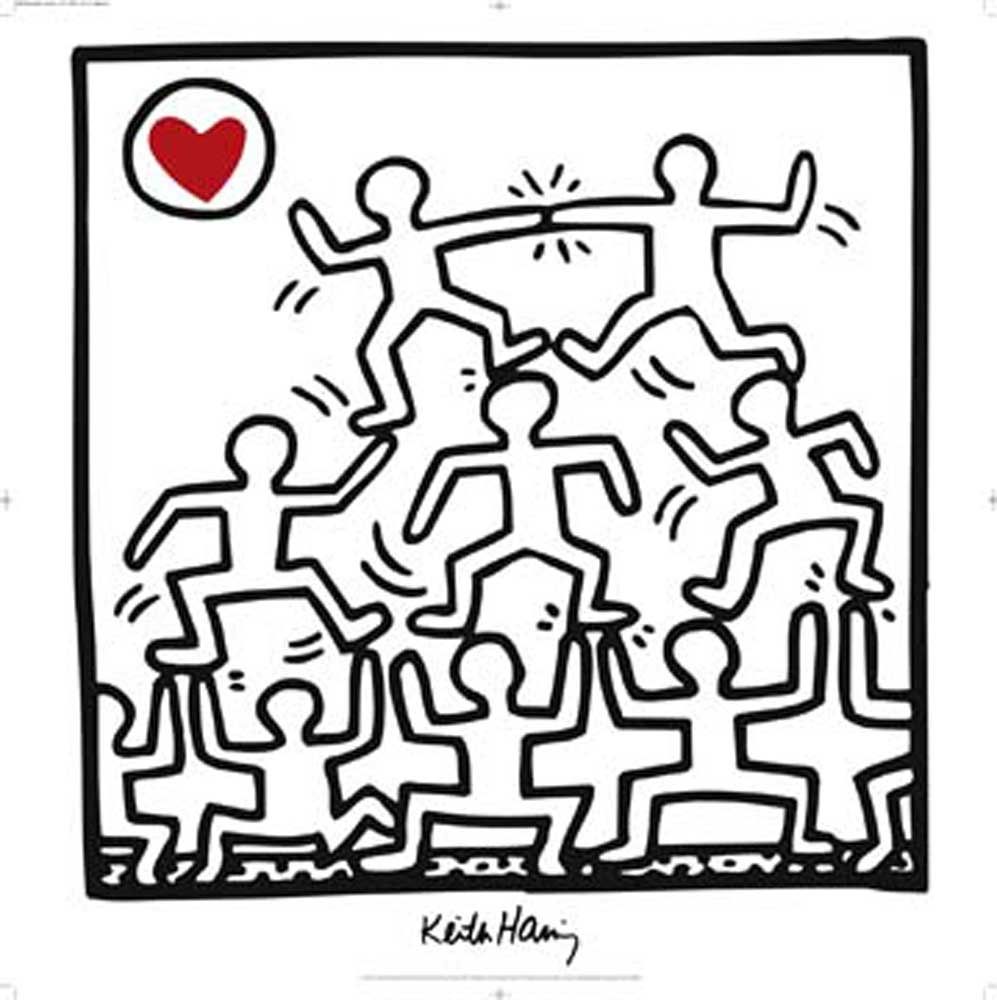 Keith haring colouring pages keith haring coloriage keith