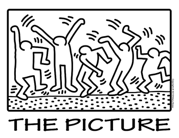 Dance by keith haring collaborative activity coloring pages by mary straw