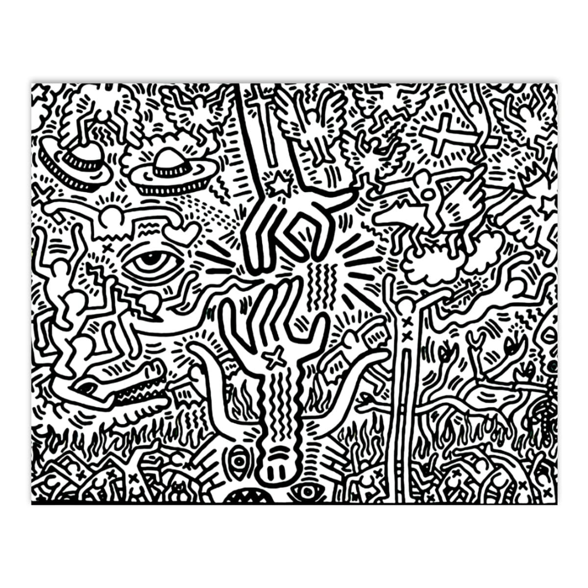 Diy number oil painting keith haring number oil painting number kit loring book hand painted digital oil painting diy painting home canvas oil painting gifts for adults kids painting with number