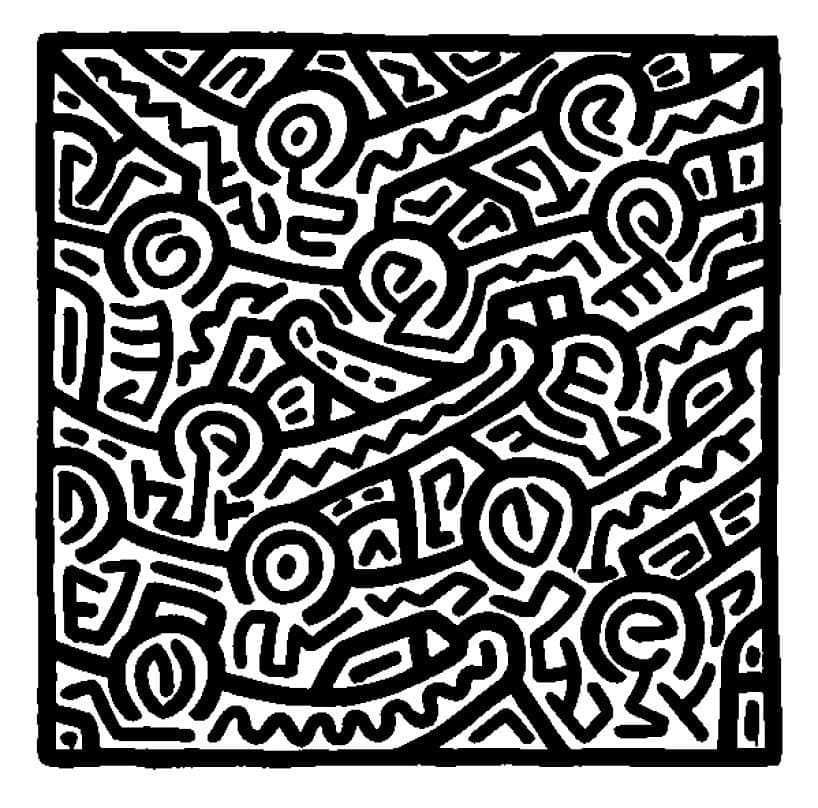 Keith haring picture coloring page