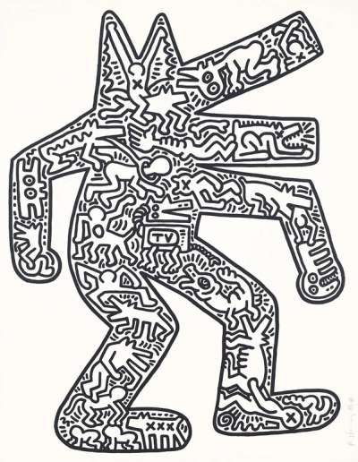 Dog by keith haring background meaning