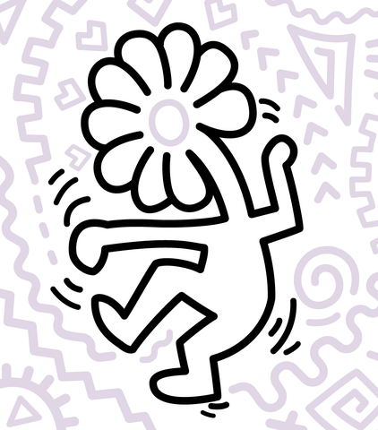 Dancing figure by keith haring coloring page free printable coloring pages