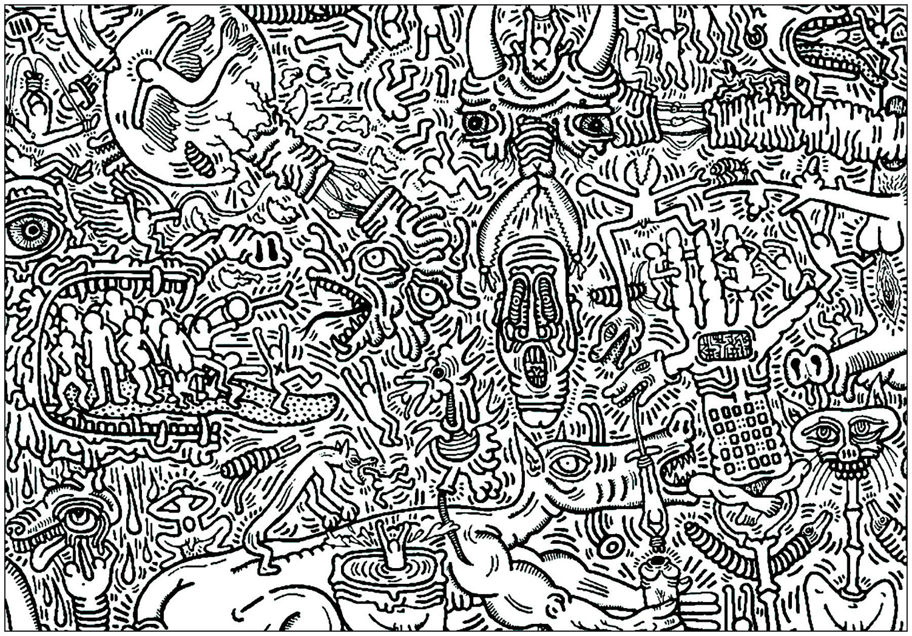 Keith haring image to print and color