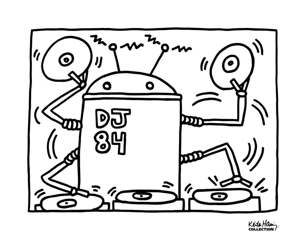 Dj poster print by keith haring x posters prints