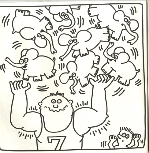 Lithographs coloring book by keith haring on auctions