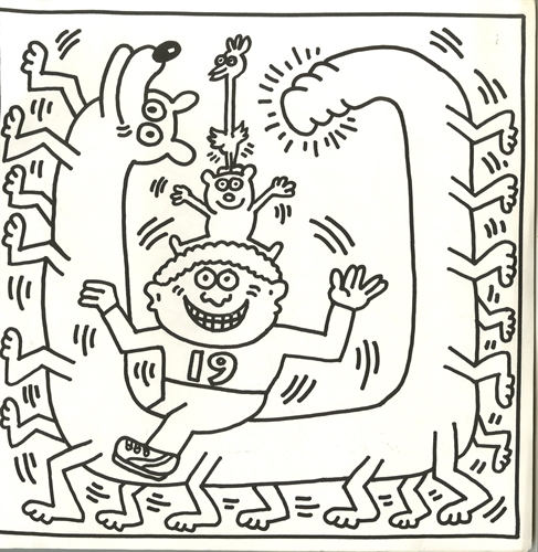 Lithographs coloring book by keith haring on auctions